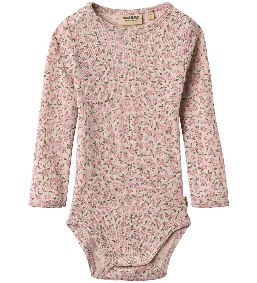 Wheat Body l/ä - Wolle - Lucca - Pale Lilac Blumen - Wheat - 68 - Body L/Ä Wheat Body l/ä - Wolle - Lucca - Pale Lilac Blumen - Wheat - 68 - Body L/Ä von Wheat