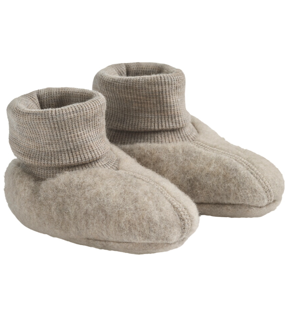 Wheat Krabbelschuhe - Wolle - Khaki Melange - Wheat - 6-12 mt - Krabbelschuhe Wheat Krabbelschuhe - Wolle - Khaki Melange - Wheat - 6-12 mt - Krabbelschuhe von Wheat