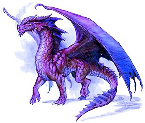 Essbarer Tortenaufsatz mit violettem majestätischen Drachen, 1/4 Bogen von Whimsical Practicality