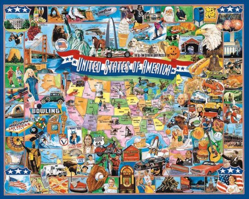 United States of America Jigsaw Puzzle 1000 Pieces 24"X30" WM290 von White Mountain Puzzles