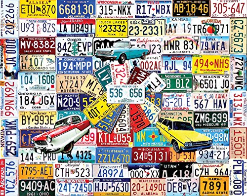 White Mountain Puzzles Jigsaw Puzzle 1000 Pieces 24"X30"-License Plates von White Mountain