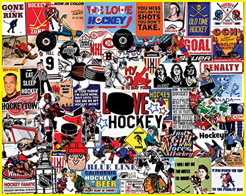 White Mountain - I Love Hockey, 1000 Teile Puzzle, Hockey Puzzle, NHL von White Mountain