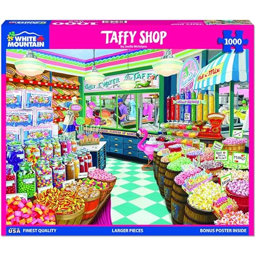 White Mountain Taffy Shop Puzzle 1000 Teile Vintage Puzzles für Erwachsene und Familien White Mountain Taffy Shop Puzzle 1000 Teile Vintage Puzzles für Erwachsene und Familien von White Mountain
