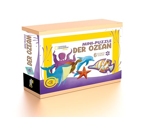 Mini-Puzzle Der Ozean: National Geographic Kids; mit 6 Puzzlemotiven in Tierform und Büchlein; für Kinder ab 3 Jahren von White Star Verlag