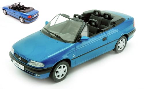 Modell in Maßstab Whitebox kompatibel mit Opel Astra F Cabrio 1994 Blau 1:24 Modell Treppe WB124234 241220 von Whitebox