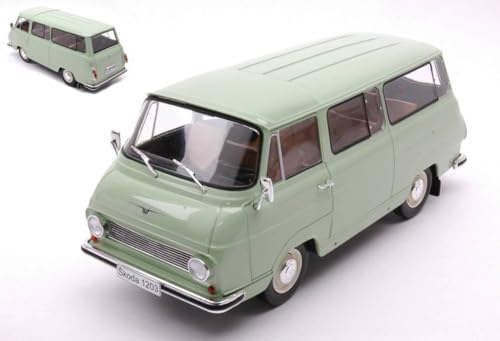 Modell in Scala, kompatibel mit Con Skoda 1203 1968, hellgrün, 1:24 Whitebox WB124176 von Whitebox