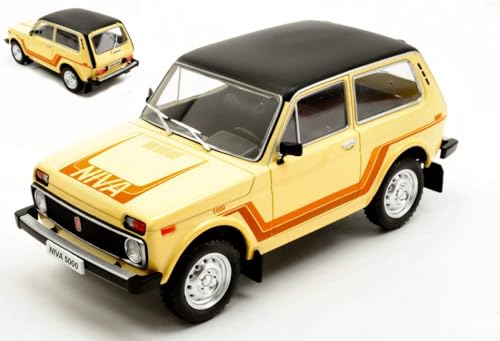 Modellino in Scala Whitebox kompatibel mit Con Lada NIVA 5000 1980 Beige 1:24 Modell Maßstab WB124224 241217 von Whitebox