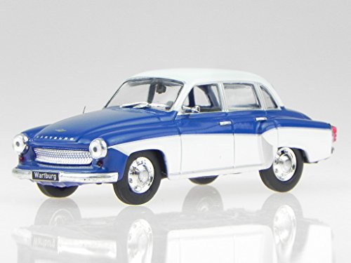 Wartburg 312 blau-weiss 1965 Modellauto WB125 Whitebox 1:43 von Whitebox