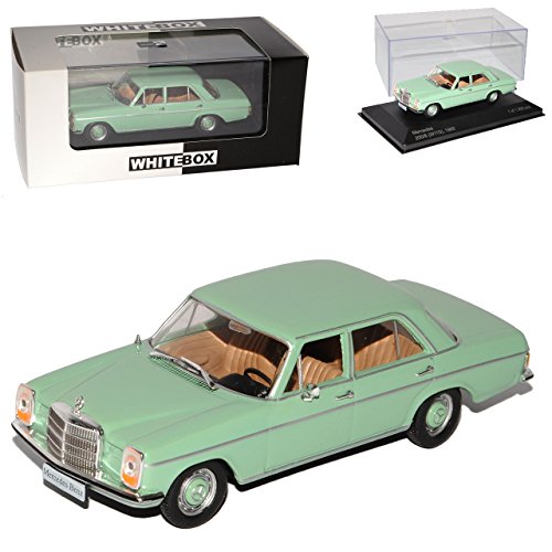 Whitebox Mercedes-Benz 200/8 Strich Acht Limousine Grün W114 W115 1967-1976 1/43 Modell Auto mit individiuellem Wunschkennzeichen von Whitebox