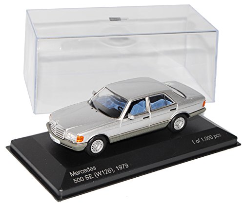 Whitebox Mercedes-Benz S-Klasse 500 SE W126 Limousine Silber 1979-1991 1/43 Modell Auto von Whitebox