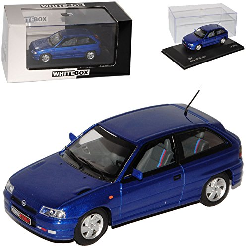 Whitebox Opel Astra F GSI 16V 3 Türer Blau 1991-2000 1/43 Modell Auto mit individiuellem Wunschkennzeichen von Whitebox