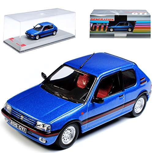 Whitebox Peugeot 205 GTI Blau 1983-1998 1/43 Modell Auto mit individiuellem Wunschkennzeichen von Whitebox