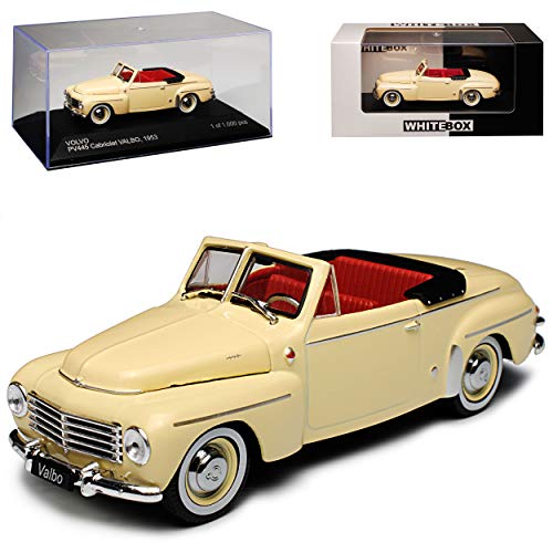 Whitebox Volvo PV445 Cabrio Beige Duett 1953 limitiert 1 von 1000 Stück 1/43 Modell Auto mit individiuellem Wunschkennzeichen von Whitebox