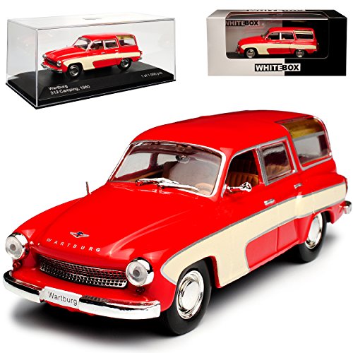 Whitebox Wartburg 312 Camping Rot Beige 1965-1967 DDR limitiert 1 von 1000 Stück 1/43 Modell Auto von Guoml