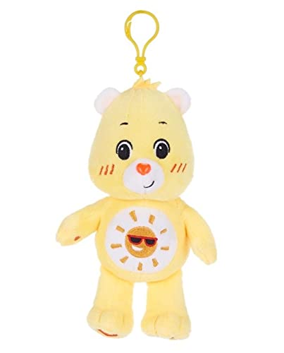 Glücksbärchis Care Bears Bagclip Plüsch Schlüssel-Anhänger 6 versch. Figuren, 14 cm ORIGINAL Kuscheltier - Unlock The Magic - super weicher Teddybär für Ranzen Rucksack Tasche (Sonnenscheinbärchi) von MINIONS