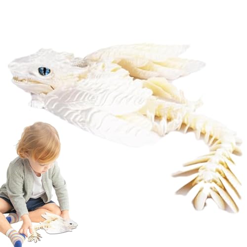 3D-gedrucktes Drachenfidget-Spielzeug, 3D-bedruckter flexibler Drache, fliegender Drache mit mehreren Gelenken mit Federdetails | bewegliches Drachenspielzeug, Sammelfigur von Whnbuij