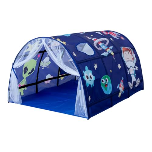 Bettzelt - Starlight Bett Dream Kinder Spielen Zelte, Playhouse Privacy Space Schlaf gemütliche Zelte | Bettzelt mit innerer Tasche, 2-in-1-Schlafzimmer-Indoor-Spiele Geschenke für Mädchen Junge von Whnbuij