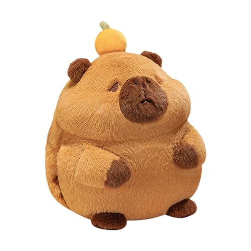 Capybara-Plüschspielzeug, niedliches Capybara-Plüschtier, kuscheliges Capybara-Spielzeug mit orangefarbenem | Niedliche Capybara-Tiere aus Plüsch mit Seitentaschen für Regale, Schreibtische Capybara-Plüschspielzeug, niedliches Capybara-Plüschtier, kuscheliges Capybara-Spielzeug mit orangefarbenem | Niedliche Capybara-Tiere aus Plüsch mit Seitentaschen für Regale, Schreibtische von Whnbuij