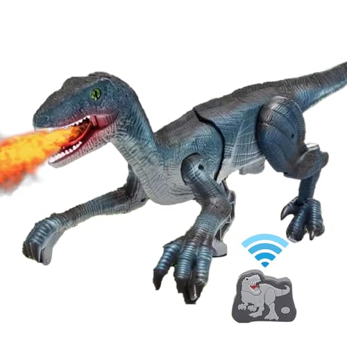 Fernbedienung Dinosaurier,Dinosaurier Fernbedienung - Interaktives Dinosaurierspielzeug mit Sound und Fernbedienung,Brüllen und sprühen Sie realistische Roboter-Dinosaurierspielzeuge für Kinder von 5 von Whnbuij