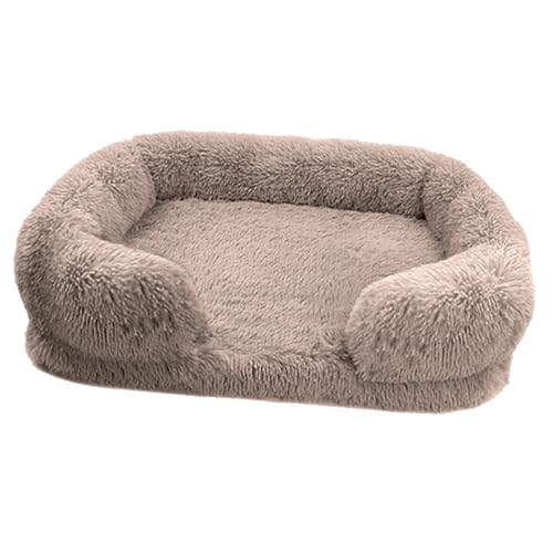 Große Hundebetten – Plüsch-Hundebett, gemütliches Katzennest | Elastisches orthopädisches Haustiersofa, Couchbett mit abnehmbarem, waschbarem Bezug, weicher, flauschiger Oberfläche und rutschfester Un von Whnbuij