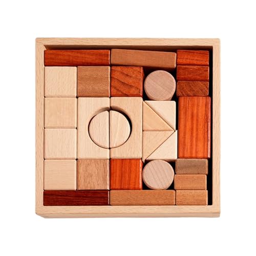 Großteilchen Holzbausteine -17x17x3,3 cm Kleinkindkonstruktionskit, ungiftig, Stapelblöcke für Kleinkinder | Perfekt für die Entwicklung von motorischen Fähigkeiten für motorische Fähigkeiten für Ki Großteilchen Holzbausteine -17x17x3,3 cm Kleinkindkonstruktionskit, ungiftig, Stapelblöcke für Kleinkinder | Perfekt für die Entwicklung von motorischen Fähigkeiten für motorische Fähigkeiten für Ki von Whnbuij