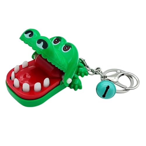 Krokodil-Schlüsselanhänger - süßer Krokodil-Schlüsselanhänger, Sammelbares Kindertierspielzeug - 4 x 8 x 5 cm Beißendes Handhai-Spielzeug für für Zuhause, Schule, Reisen von Whnbuij