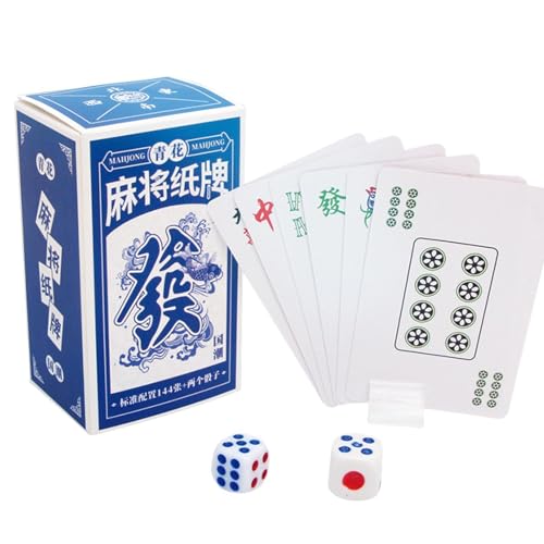 Whnbuij Mahjong-Karten – Mahjong-Karten, tragbar, Mahjong-Karten für die Reise | Mahjong-Spiel, westliche Mahjong-Karten, Mahjong-Fliesen zum Spielen von Freizeit im Freien und Treffen zwischendurch von Whnbuij