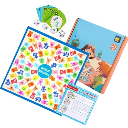 Mathe-Lernspiele,Mathe-Lernspiele für Kinder - Sensorisches Lernspielzeug für Kleinkinder - Animal Kingdom Math Manipulative Number Counting Games, Lernspielzeug für Kindergartenkinder von Whnbuij