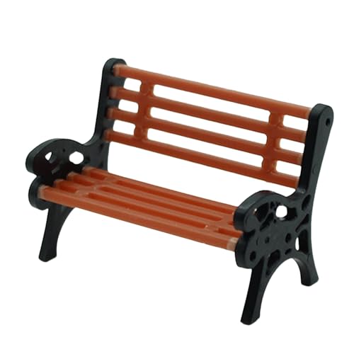 Modell-Parkbank, kleine Parkbank | 1:75 Park Street Bench Chair Modell,Winzige Gartendekoration, Straßenpark-Layoutmodell, Szenenzubehör für die Feengartendekoration von Whnbuij