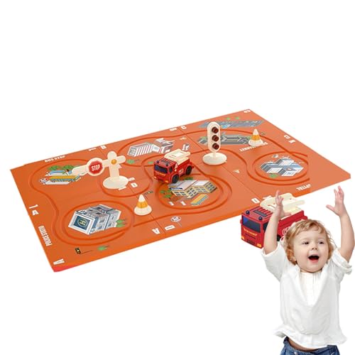 Puzzle-Track-Auto-Spielset, Puzzle-Track-Play-Spielzeugfahrzeug, Zusammenbau von Elektroauto-Schienenspielzeugen, Kreativer Zusammenbau von Elektroauto-Schienenspielzeug, lustiges Entwicklungsspielzeu von Whnbuij