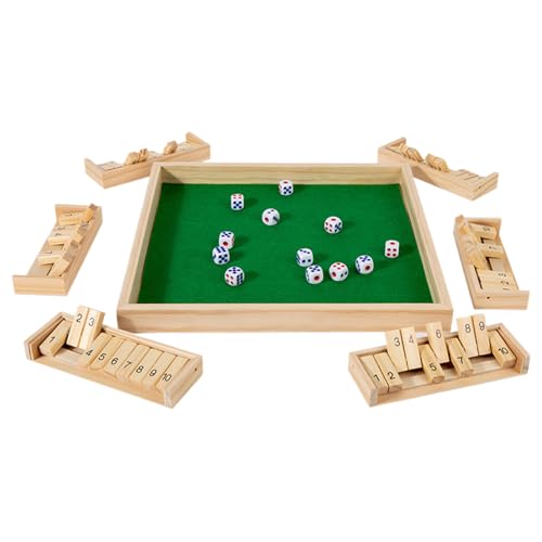 Shut the Box Game Traditionelles 4-Spieler-Familienspiel | Tragbares interaktives Tischwürfelspiel, Holztisch-Learning für Kinder, für Campingausflüge nicht Shut the Box Game Traditionelles 4-Spieler-Familienspiel | Tragbares interaktives Tischwürfelspiel, Holztisch-Learning für Kinder, für Campingausflüge nicht von Whnbuij