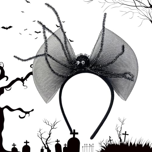 Spinne Haarreif, Halloween Stirnband - Spinnennetz Haarreif für Halloween Kopfbedeckung - Kreative Halloween Accessoires Halloween Kopfbedeckung Party von Whnbuij