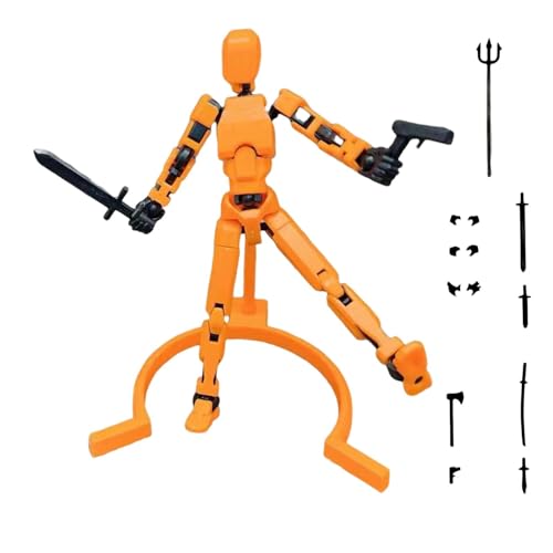 Whnbuij 3D-gedruckte Figur,3D-Actionfiguren,Roboter-Actionfigur, mehrgelenkiger Desktop-Roboter - Artikulierte, einzigartige Sammlerstücke für Spieleliebhaber, Geburtstags-Ostereier-Korbfüller von Whnbuij