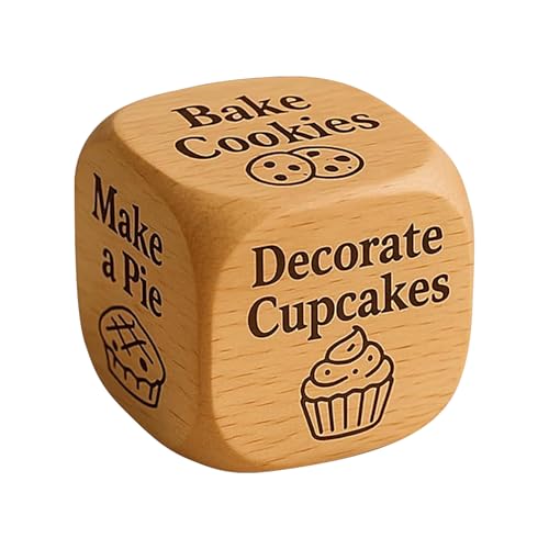 Whnbuij Backentscheidung Würfel - 6 -seitige Backaktivität Würfel, Holzspiel -Requisite, 5x5 cm für Party Bäckerei Family Family Tating Date Night Teenager Paare Erwachsene Freunde Whnbuij Backentscheidung Würfel - 6 -seitige Backaktivität Würfel, Holzspiel -Requisite, 5x5 cm für Party Bäckerei Family Family Tating Date Night Teenager Paare Erwachsene Freunde von Whnbuij