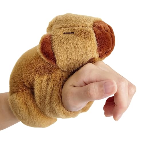 Whnbuij Slap-Armband aus Plüsch, Slap-Armband aus Plüsch | vielseitige Armbänder für Capybara-Puppen | schöne weiche Plüschpuppe, Plüschtiere, Spielzeug, Plüschpuppen von Whnbuij