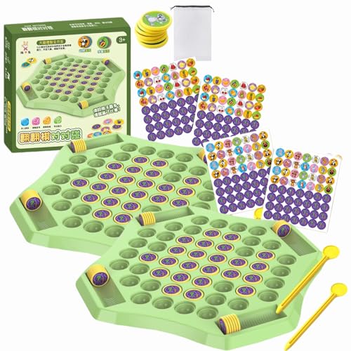 Animal Flip Chess Memory-Brettspiel für Kindergarten-Partyaktivitäten, Animal Flip Chess-Brettspiel für Kinder, Strategiespielzeug für 2–4 Spieler (Animal+Fruit) von Whnnssw