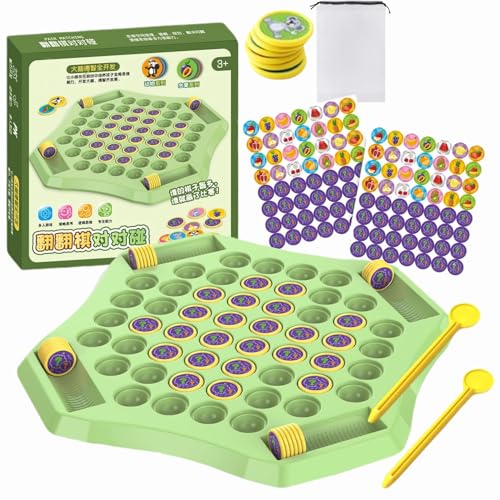 Animal Flip Chess Memory-Brettspiel für Kindergarten-Partyaktivitäten, Animal Flip Chess-Brettspiel für Kinder, Strategiespielzeug für 2–4 Spieler (Fruit) von Whnnssw