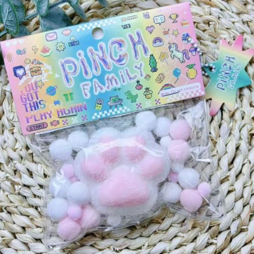 Cat Paw Anti Stress Ball, 2024 Neu Squeeze Spielzeug, Katzenpfoten Quetschspielzeug mit Bällen Lustig, Sensory Toys, Funny Squeeze Antistressball Erwachsene, Squishy Toy (G) von Whnnssw