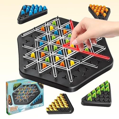 Triggle Spiel, 2024 New Triggle Spiel Gummibänder, Triggle Game Interaktives Steckspiel Puzzlespielzeug für Kinder und Erwachsener, spannendes Strategiebrettspiel (Schwarz) von Whnnssw