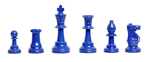 Chess Staunton Schachfiguren bunt blau von Wholesale Chess