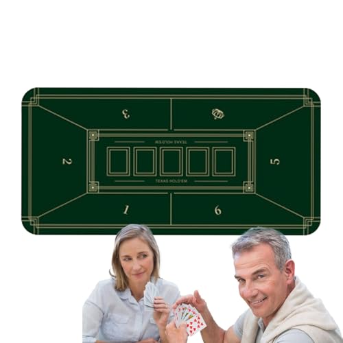 Blackjack-Tischplatte, klappbare Poker-Tischplatte - Pokertisch-Top-Layout - Zusammenklappbare Glatte Oberfläche, rutschfest, tragbar, wasserdicht, professionelle Pokertischmatte für Spiele überall von Whpsiting