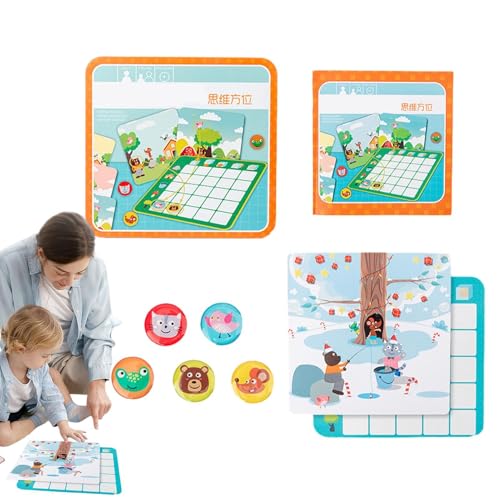 Familienbrettspiele,Brettspiele für Kinder - Positionierungsspielzeug Holzpuzzlespiel,Lern- und Lernspielzeug, interaktive Spiele für Kinder, Tischspiele für Zuhause und unterwegs von Whpsiting