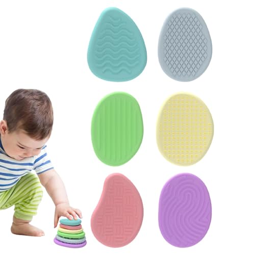 Fidget Toys Sensory Stones for Kids,6 Stück Sensorik Spielzeug Anti Stress Spielzeug,Squeeze Spielzeug,Sensorik Spielzeug Anti Stress Spielzeug Quiet Fidget Toys a-utism Sensory Toys von Whpsiting