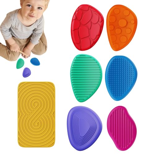 Fidget Toys Sensory Stones for Kids,7 Stück Sensorik Spielzeug Anti Stress Spielzeug,Squeeze Spielzeug,Sensorik Spielzeug Anti Stress Spielzeug Quiet Fidget Toys A-utism Sensory Toys von Whpsiting