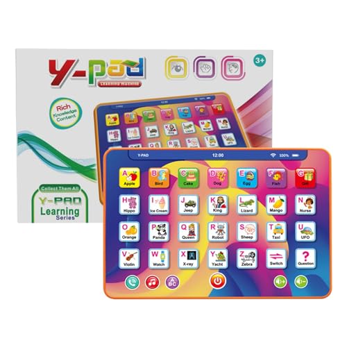 Tablets für Kinder,Lerntablett für Kinder | 7-Zoll-Smartpad zum Lernen des -Alphabets für Kinder | Flexibles Alphabet-Lernaktivitätsset, Tablet-Spielzeug zum Berühren und Lernen als Geburtstagsgeschen von Whpsiting