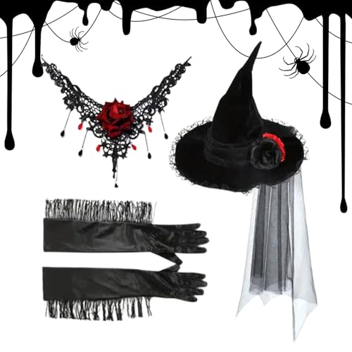 Hut | Halloween Hexenhut - Verkleidungszubehör für Performance Home Geist Vogelscheuche Halloween Party Maskerade Festival Cosplay Hut | Halloween Hexenhut - Verkleidungszubehör für Performance Home Geist Vogelscheuche Halloween Party Maskerade Festival Cosplay von Whrcy