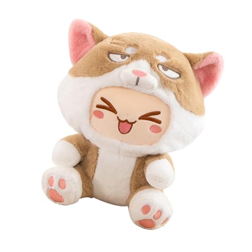 Whrcy Anime-Plüschtiere, Plüschfiguren-Spielzeug,Niedliche Cartoonfigur Stoffpuppe | Weiche Anime-Figur mit Tierkleidung, kleinem Anhänger, Plüschtier zum Sammeln für, Zuhause, Geschäft von Whrcy