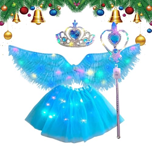 Whrcy Engel Flügel Kostüm,Leuchtende Engelsflügel Für Mädchen - Festkleider Für Bühnenauftritte Hochzeitsfeier Halloween Party Karneval Whrcy Engel Flügel Kostüm,Leuchtende Engelsflügel Für Mädchen - Festkleider Für Bühnenauftritte Hochzeitsfeier Halloween Party Karneval von Whrcy