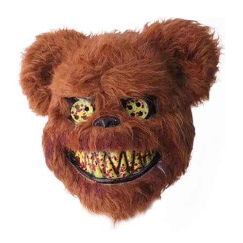 Whrcy Furchterregende Halloween Maske - Blutige Bärenkopf Cosplay Maske | Kostüm Zubehör Gruselige Kopfbedeckung Für Halloween Party Bühne Club Kinder Maskenball Erwachsene Whrcy Furchterregende Halloween Maske - Blutige Bärenkopf Cosplay Maske | Kostüm Zubehör Gruselige Kopfbedeckung Für Halloween Party Bühne Club Kinder Maskenball Erwachsene von Whrcy