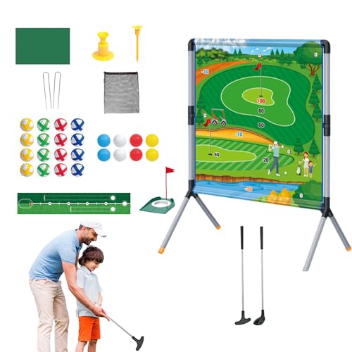 Whrcy Hof Golfspiel,Golf Training Aid Outdoor Spiele | Spielset Mit Putting Matte Golfzubehör Sportspielzeug Für Kinder Indoor Outdoor Rasen Garten Camping Whrcy Hof Golfspiel,Golf Training Aid Outdoor Spiele | Spielset Mit Putting Matte Golfzubehör Sportspielzeug Für Kinder Indoor Outdoor Rasen Garten Camping von Whrcy